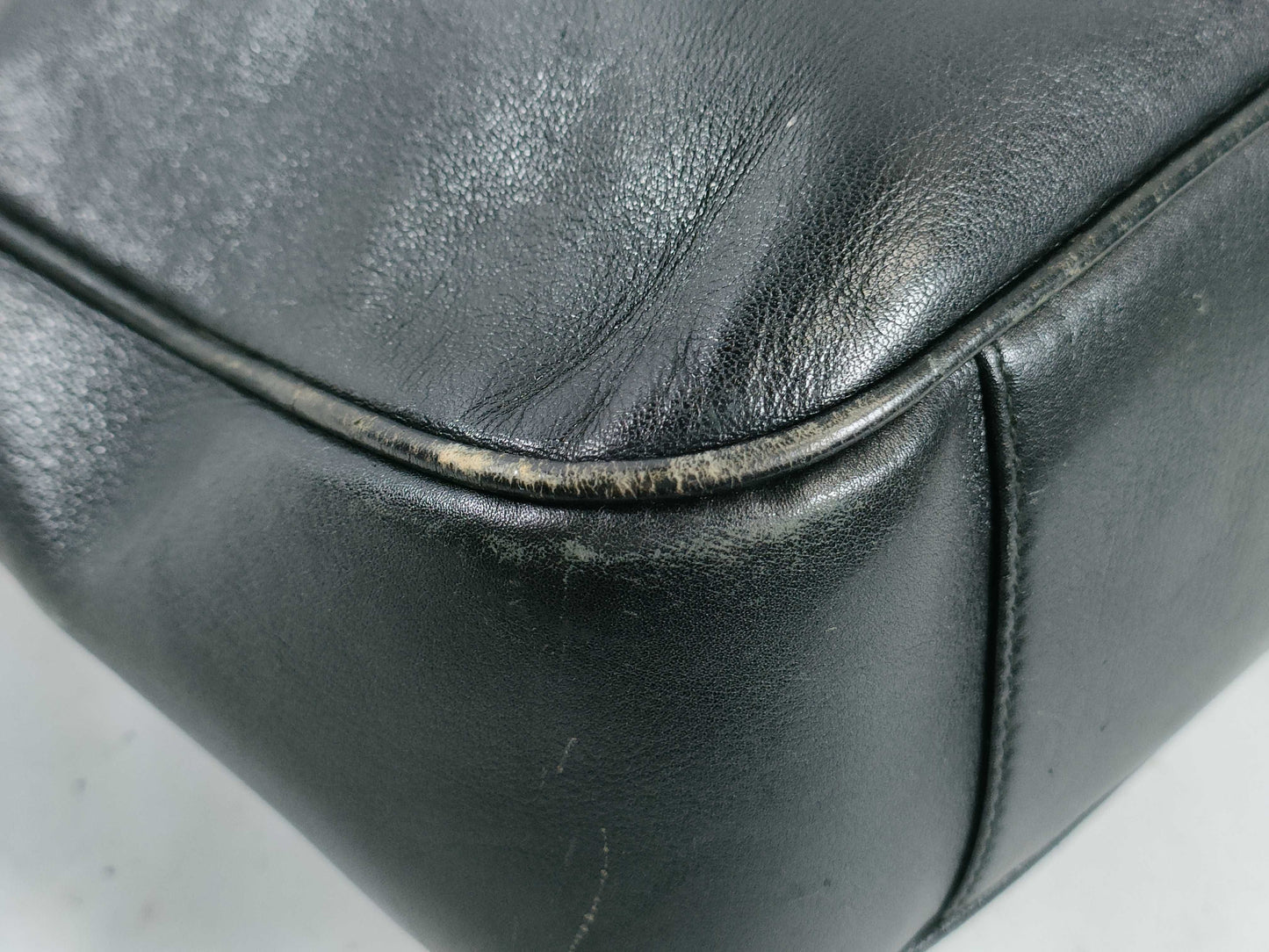 GUCCI Bamboo Leather One-Shoulder Bag Handbag