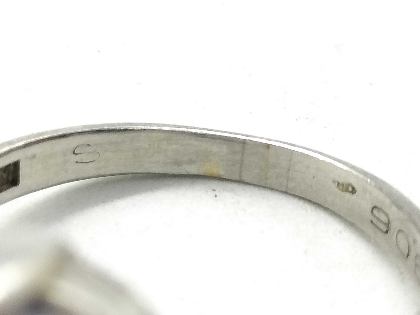 Stainless steel 18.06ct diamond Pt850 9.3g ring