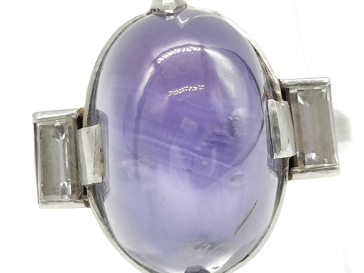 Stainless steel 18.06ct diamond Pt850 9.3g ring