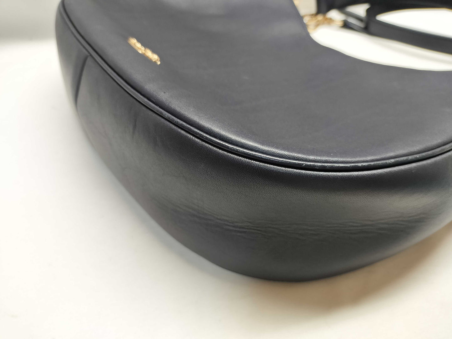 COACH Leather 2-Way Shoulder Bag 54446 Navy Shoulder Bag