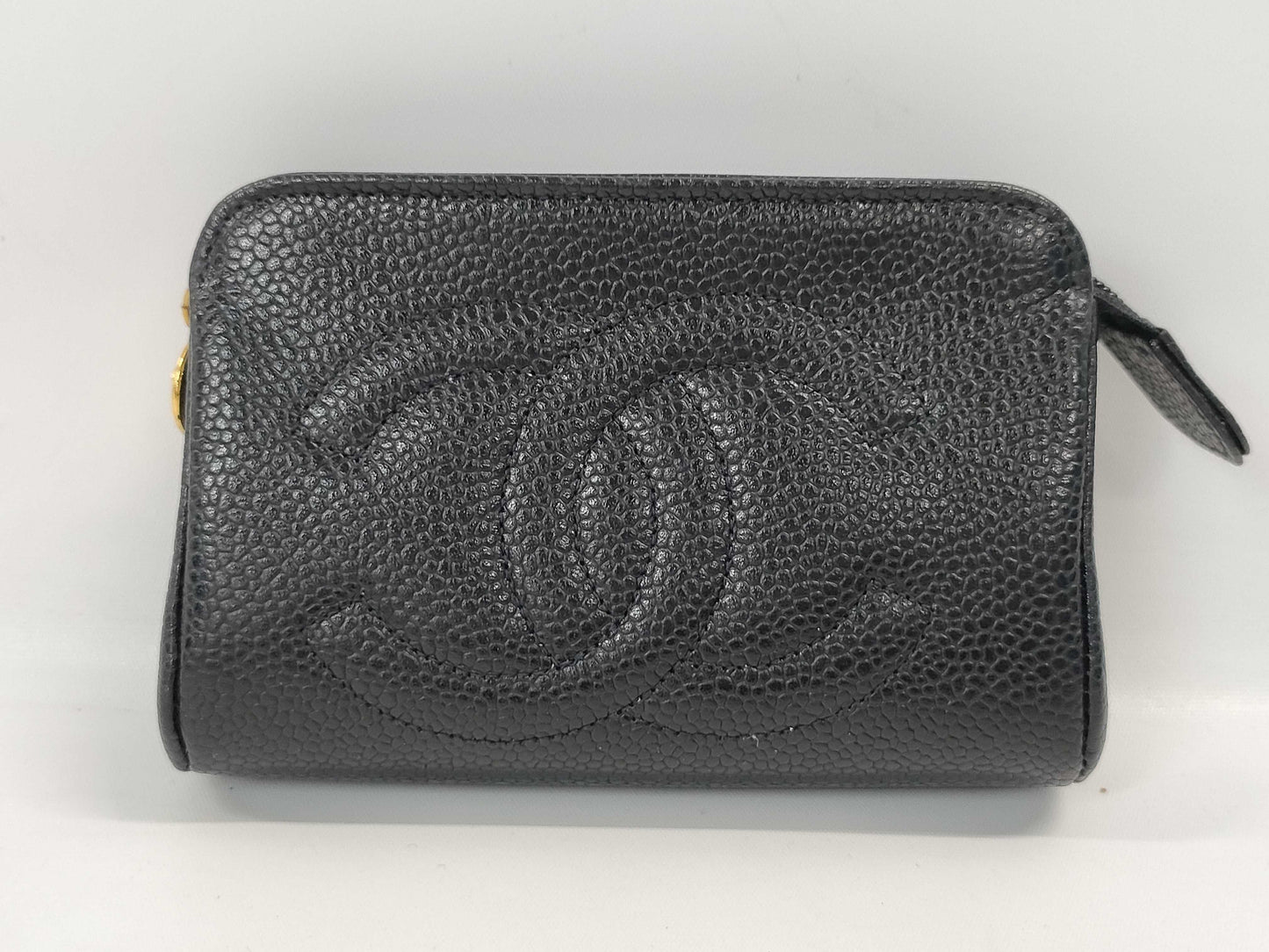 CHANEL Caviar Coin Case, Solid Color