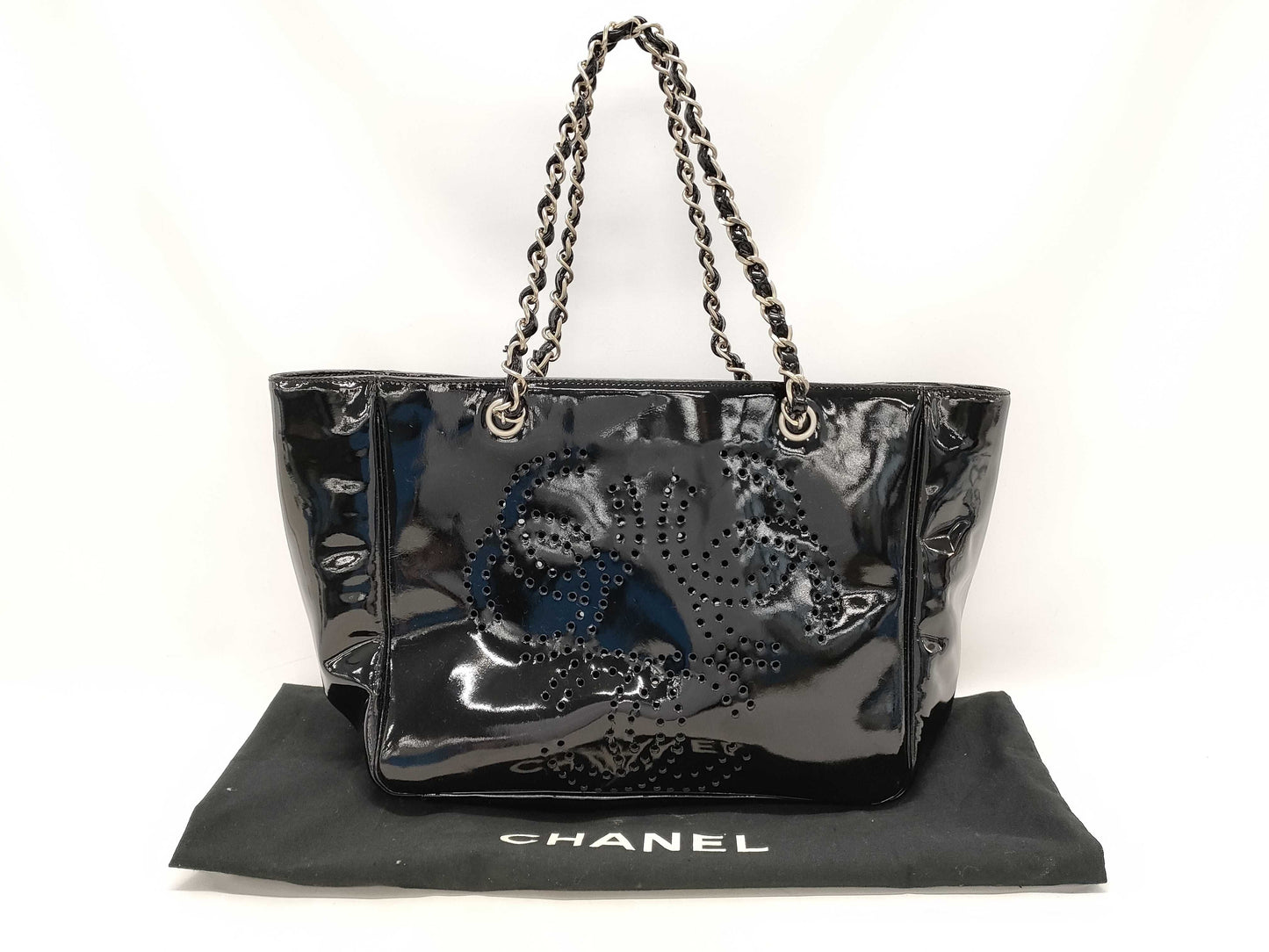 CHANEL Wild Stitch Enamel Punching Tote Bag