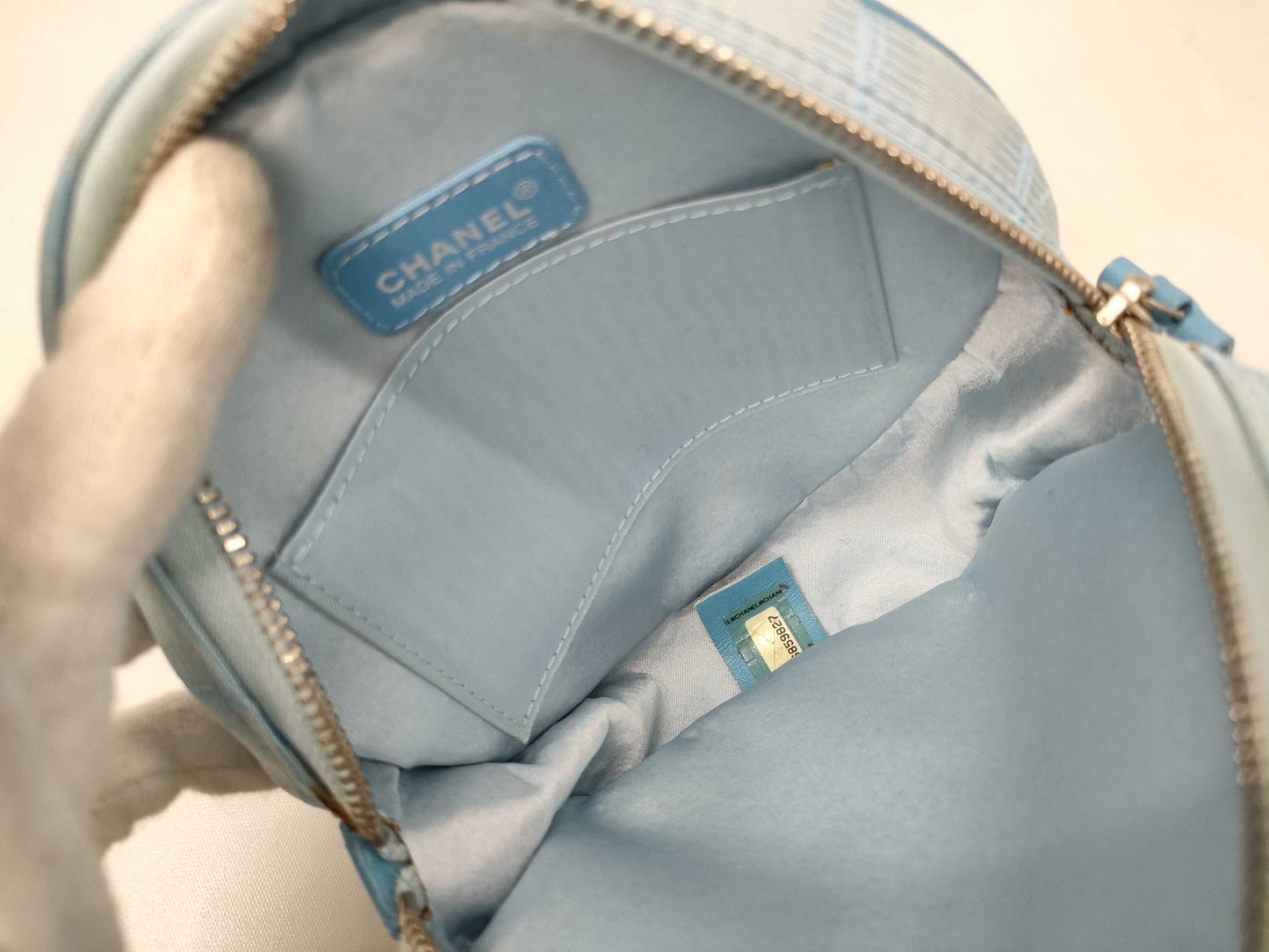 CHANEL Travel Line Pouch Blue Pouch