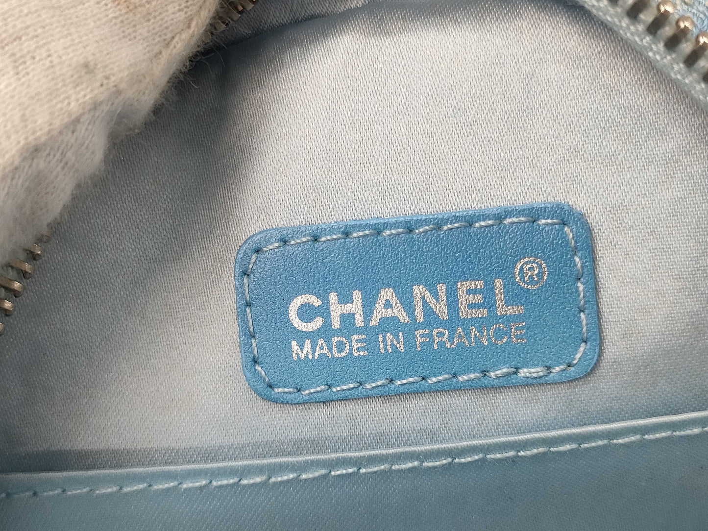 CHANEL Travel Line Pouch Blue Pouch