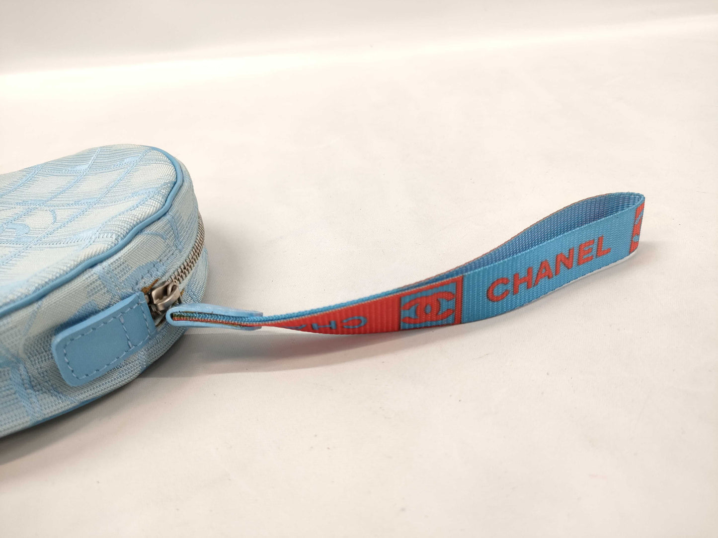 CHANEL Travel Line Pouch Blue Pouch