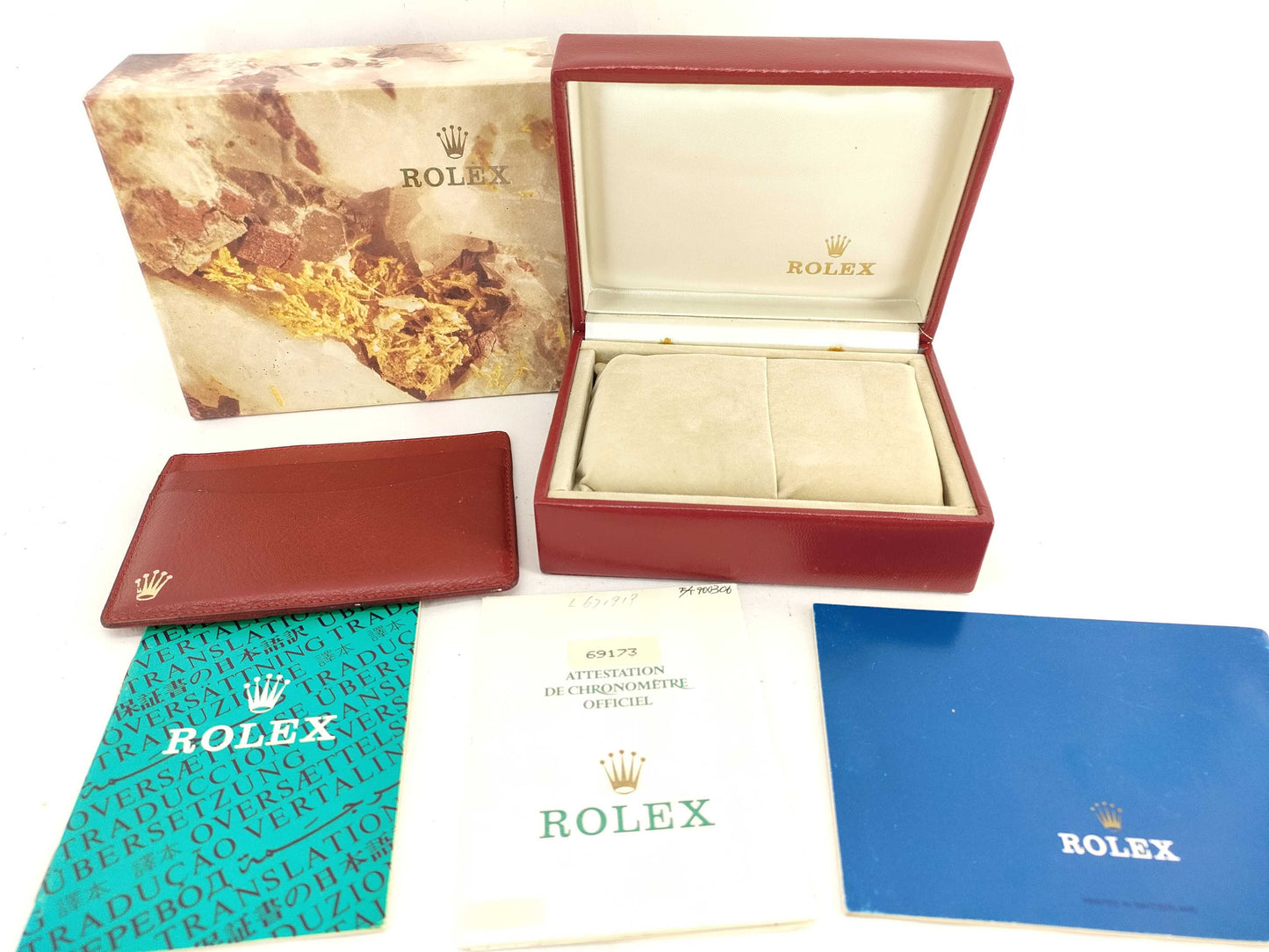 ROLEX 69173 Empty Box Red with Warranty Other Accessories