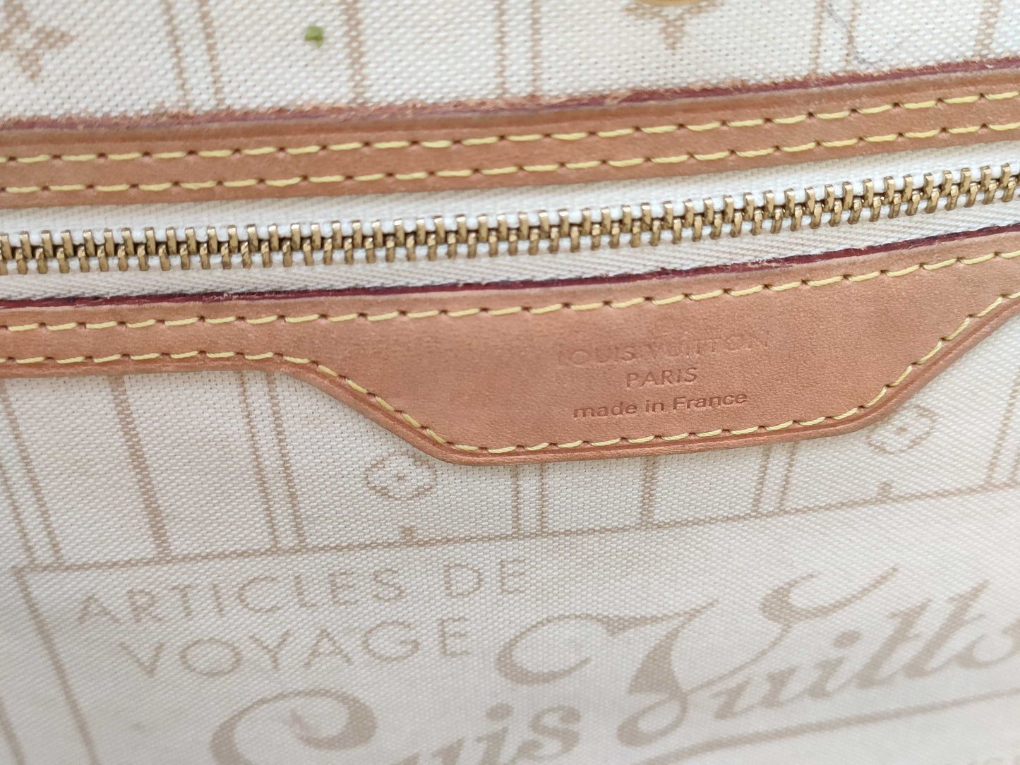 LOUIS VUITTON Damier Azur N41361 Neverfull MM Tote Bag