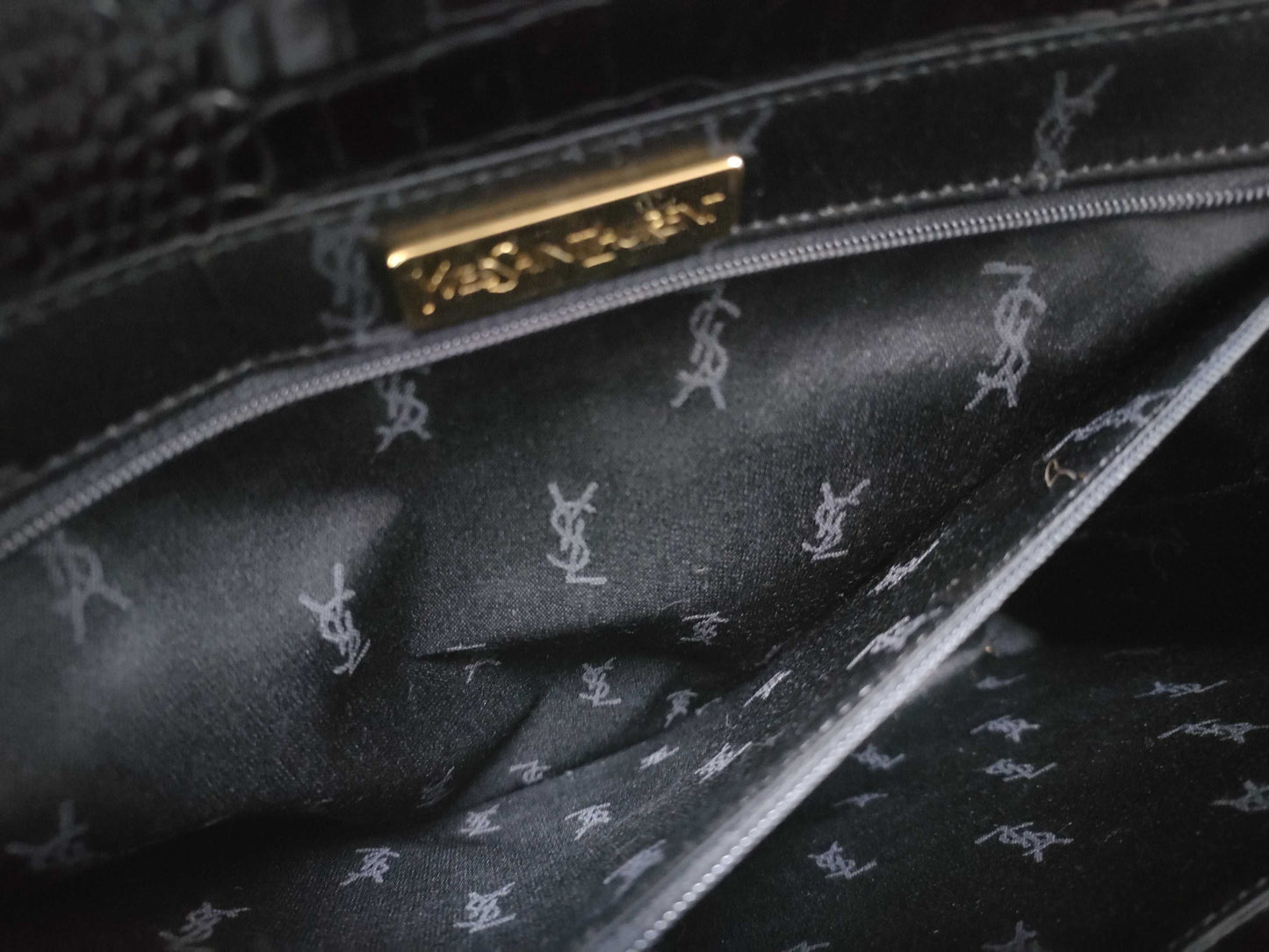 Yves Saint Laurent Crocodile Leather Handbag Handbag