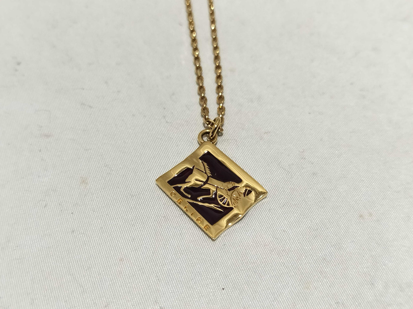 CELINE Carriage Motif Necklace