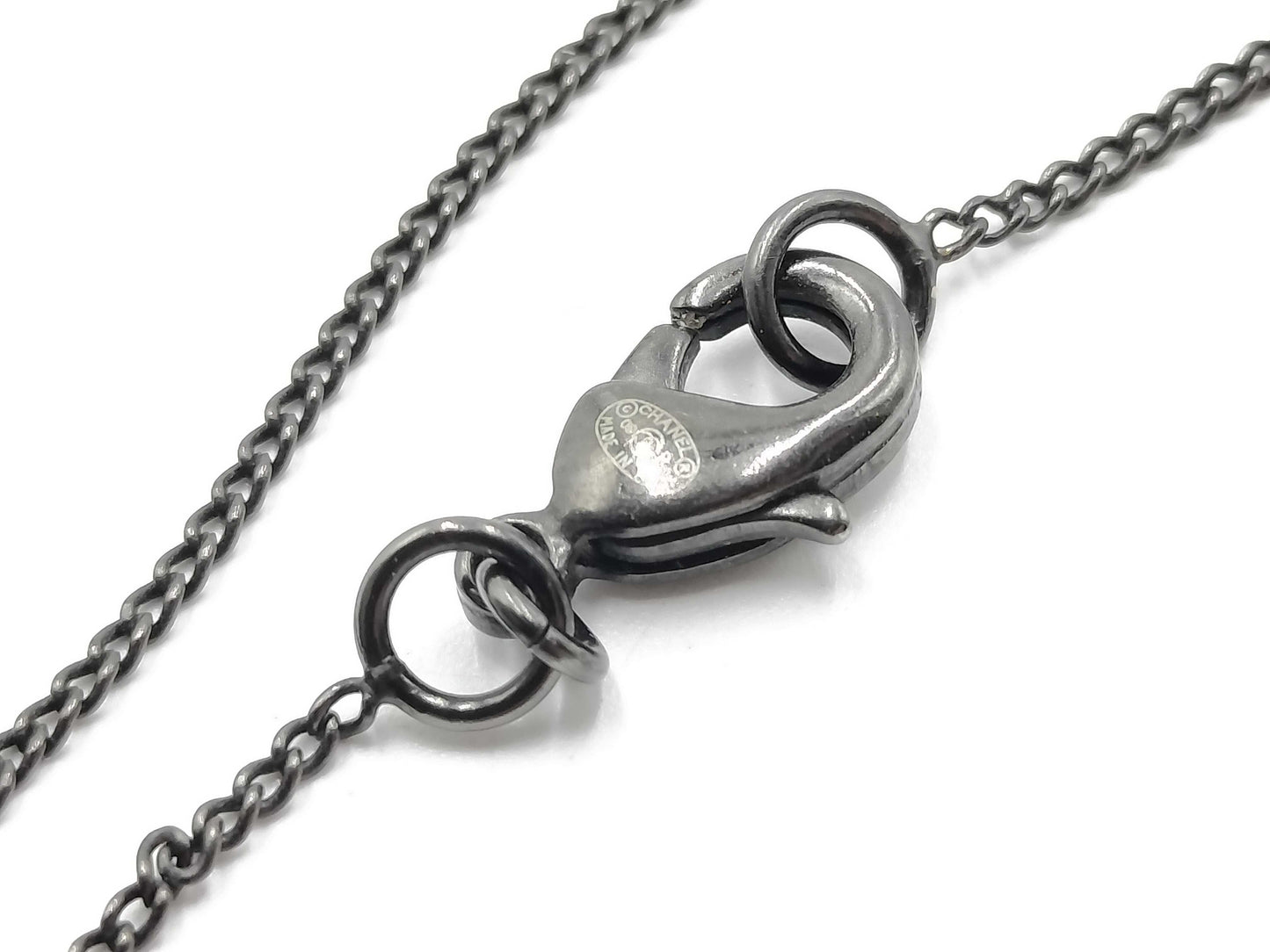 CHANEL 09P 09P Black Coco Necklace Necklace