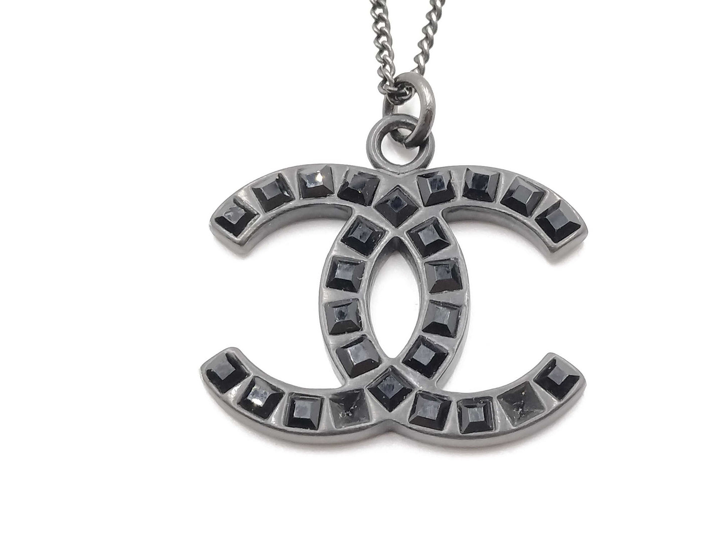CHANEL 09P 09P Black Coco Necklace Necklace