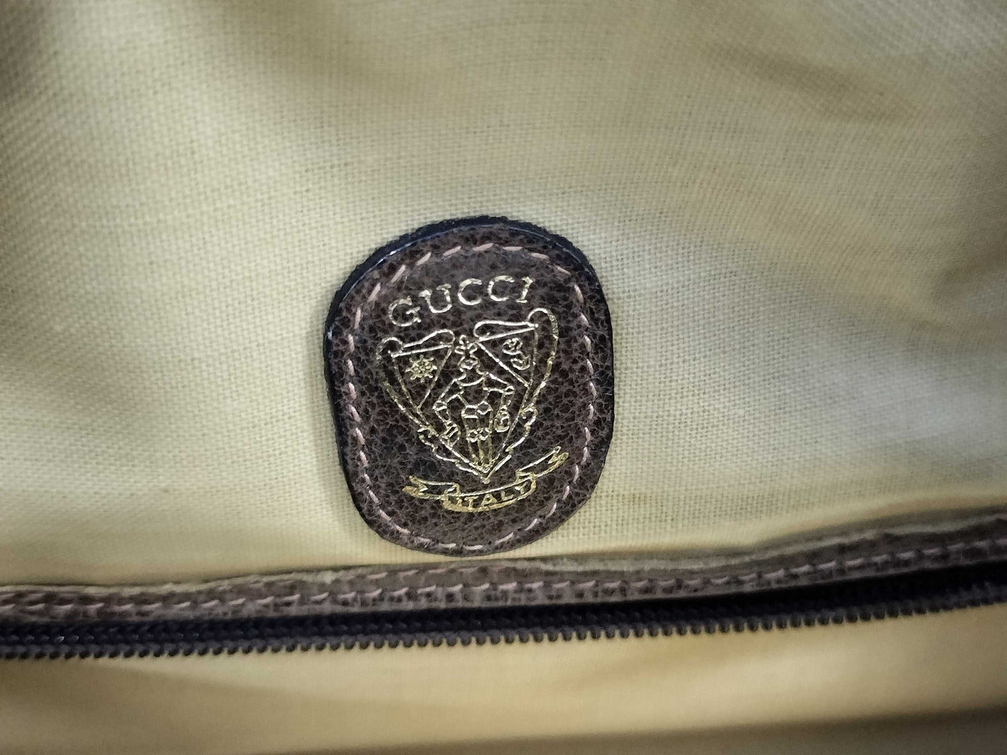 GUCCI Old GG PVC Boston Bag