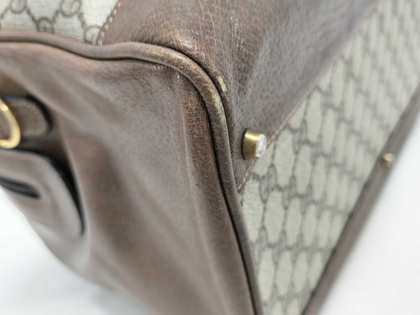 GUCCI Old GG PVC Boston Bag