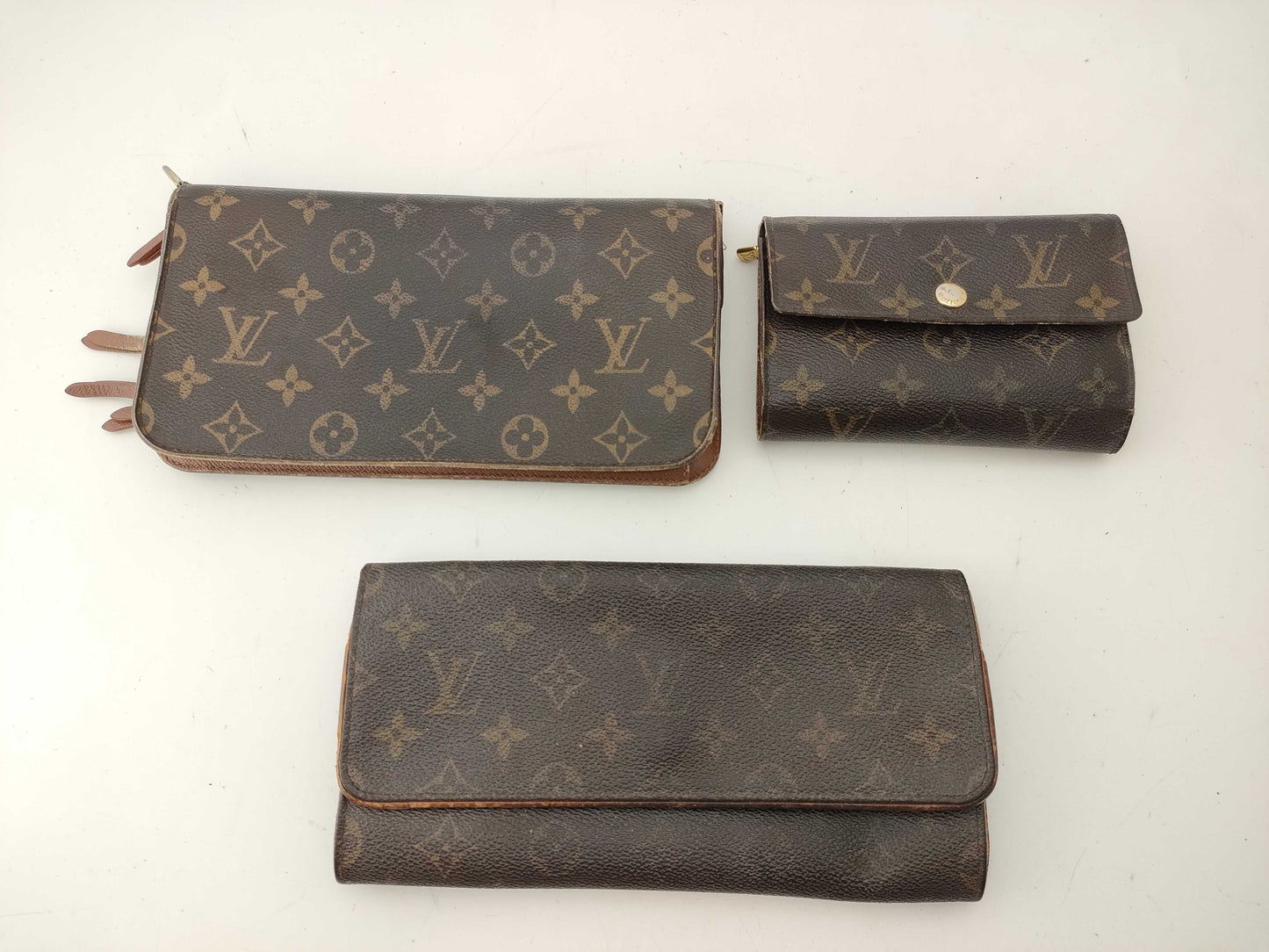 LOUIS VUITTON Monogram 3-Piece Wallet Set