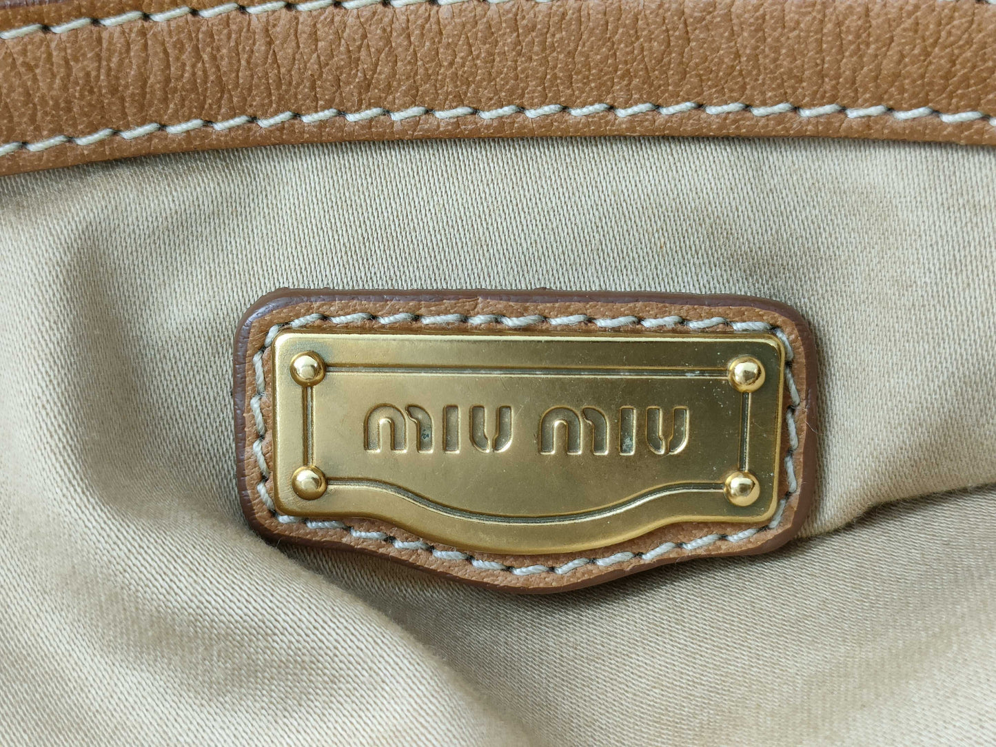 Miu Miu Leather Tote Bag