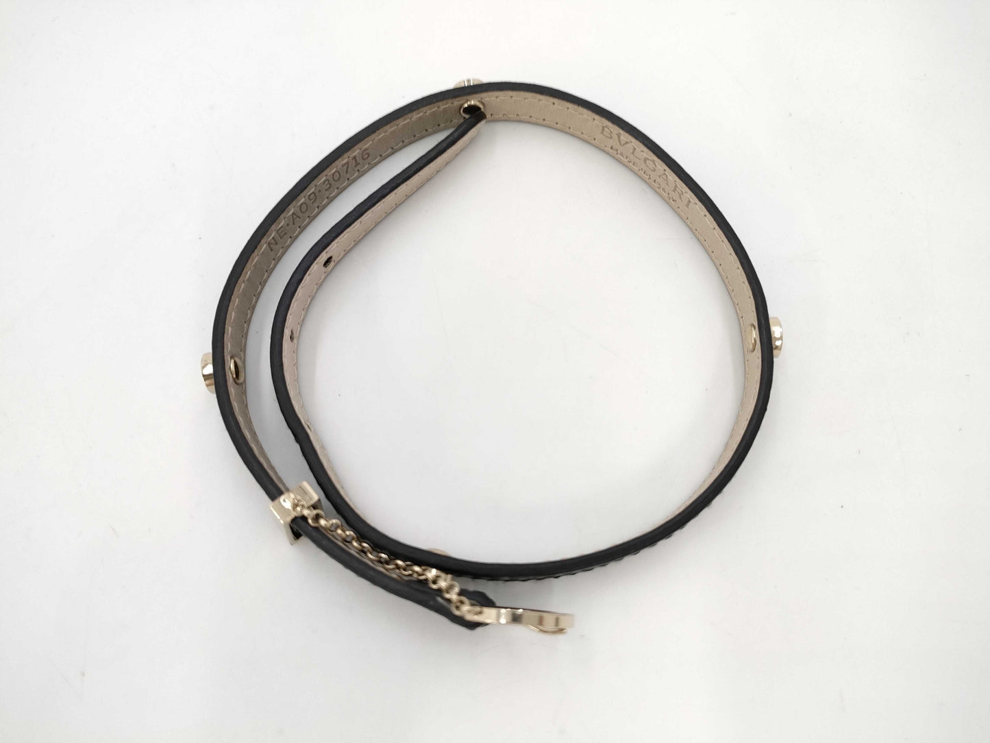 BVLGARI Narrow Leather Bracelet Bracelet/Bangle