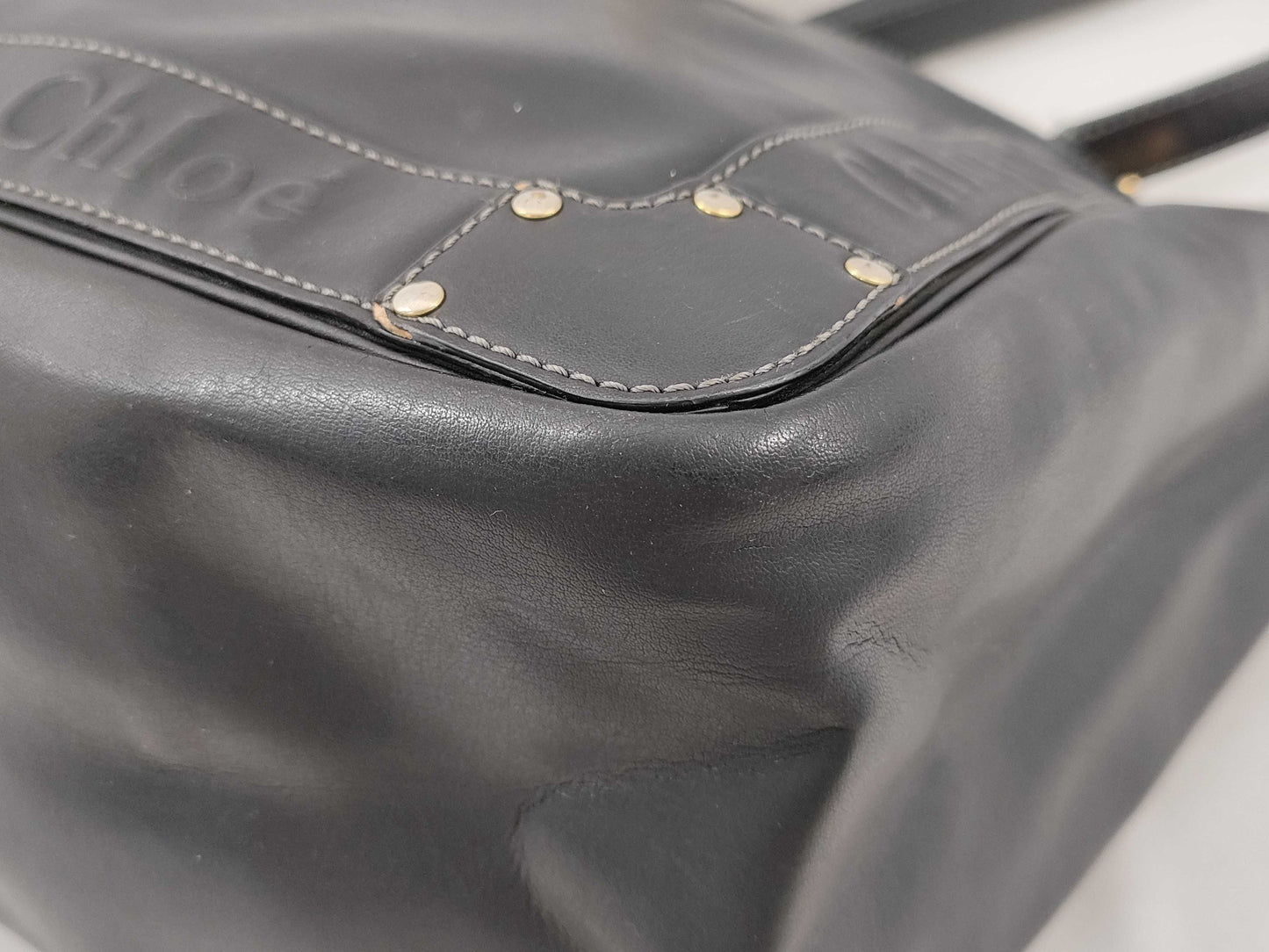 Chloe Eden Leather Tote Black Tote Bag
