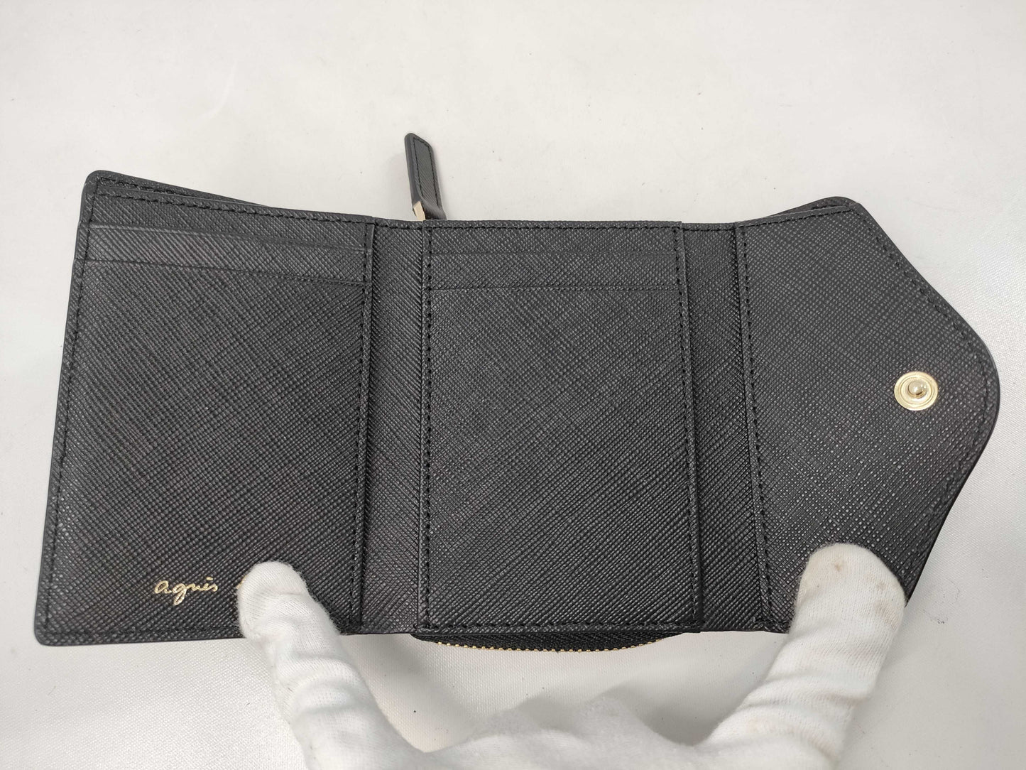 agnes b folding wallet wallet