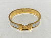 HERMES Click Clack PM/White/Gold Bracelet/Bangle