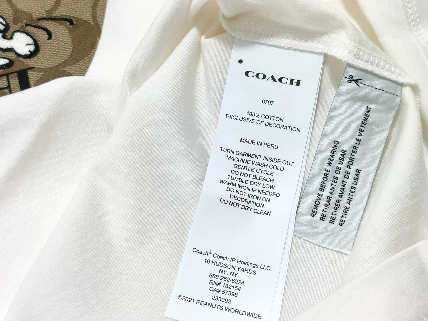 COACH Snoopy collaboration T-shirt