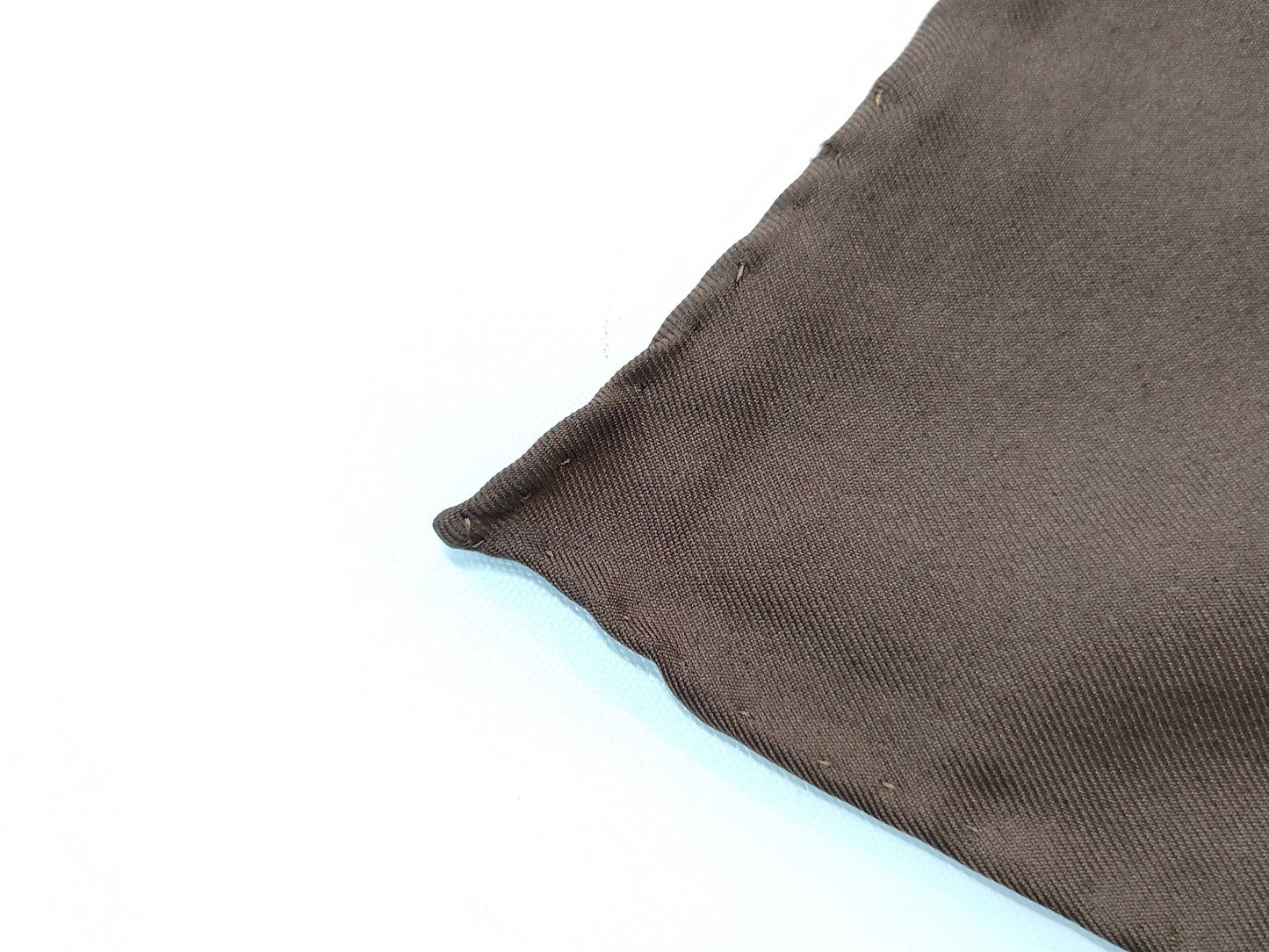 CHANEL Silk Stamp Pattern Brown Scarf
