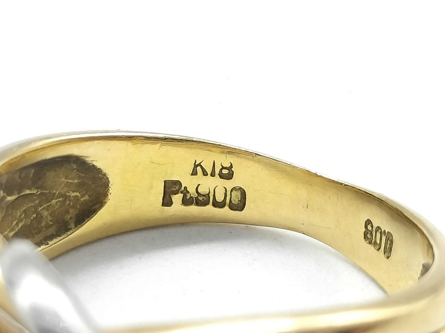 D0.08ct K18/Pt900 3.0g Ring