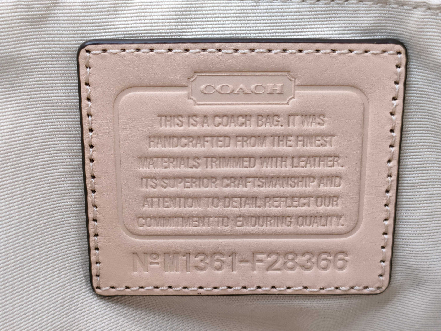 COACH Signature Leather 2-Way Handbag