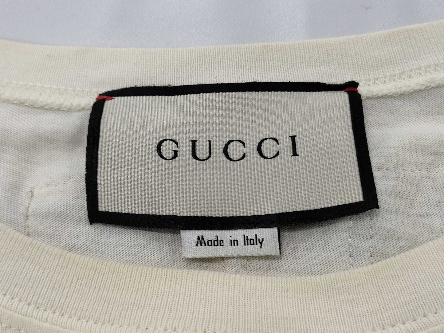 GUCCI Span Logo Dog Cotton T-shirt