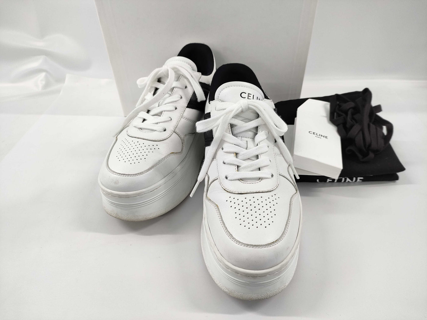 CELINE Block Sneakers Wedge Sole Sneakers
