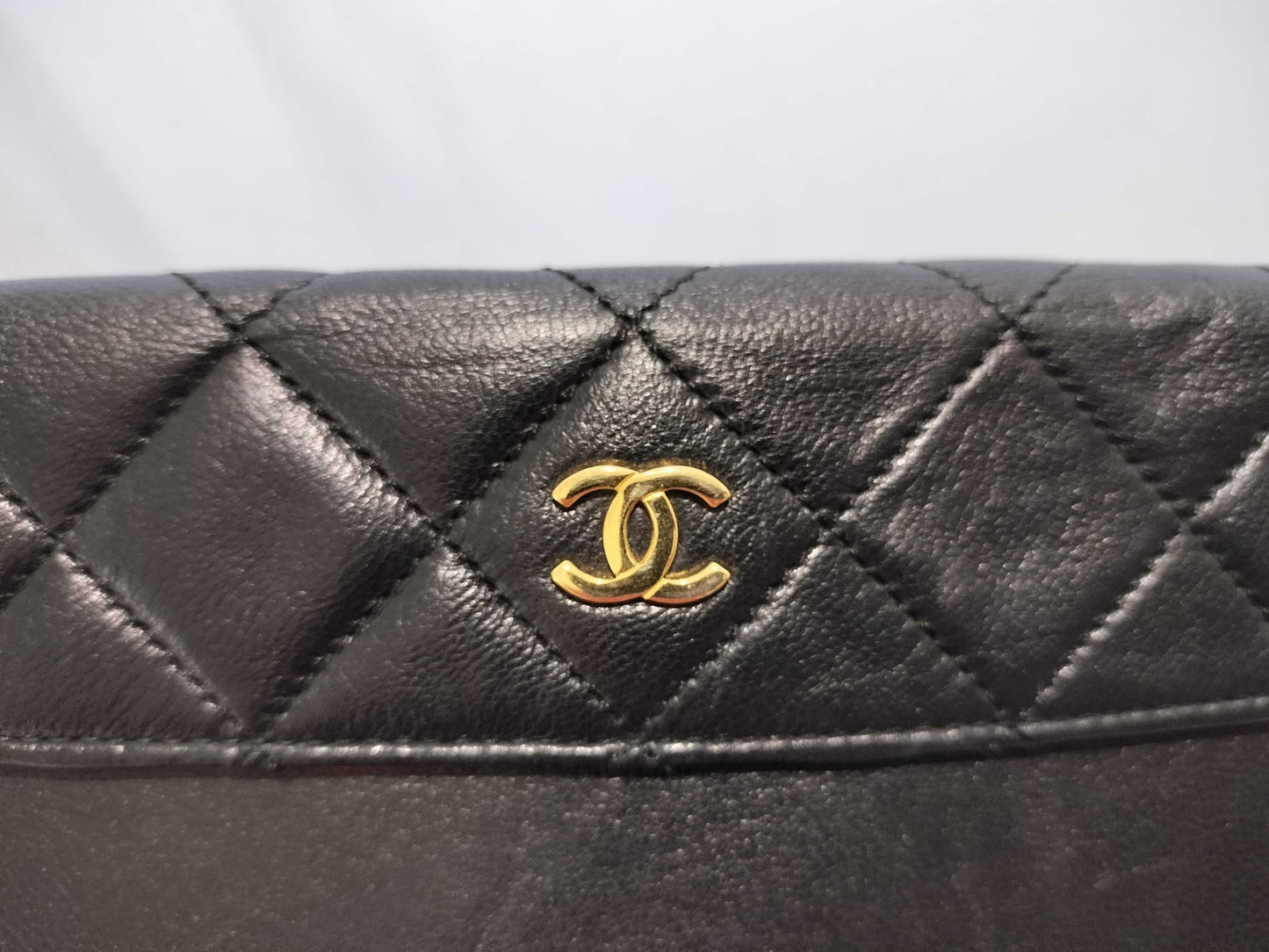CHANEL Lambskin Matelasse Attached Pouch Other Accessories