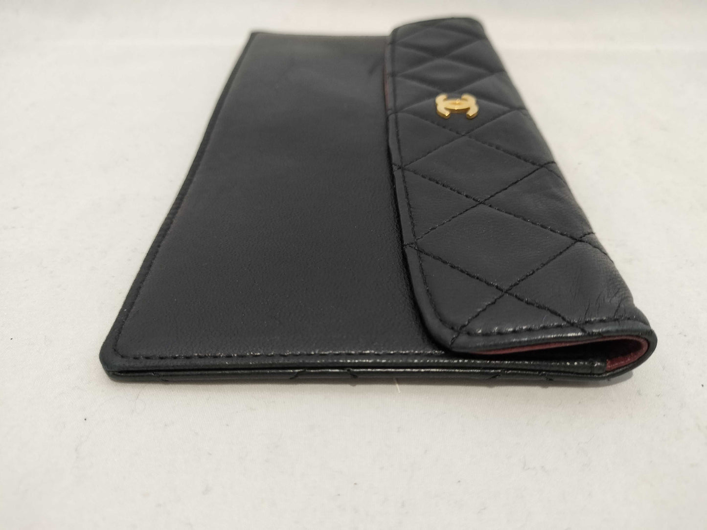 CHANEL Lambskin Matelasse Attached Pouch Other Accessories