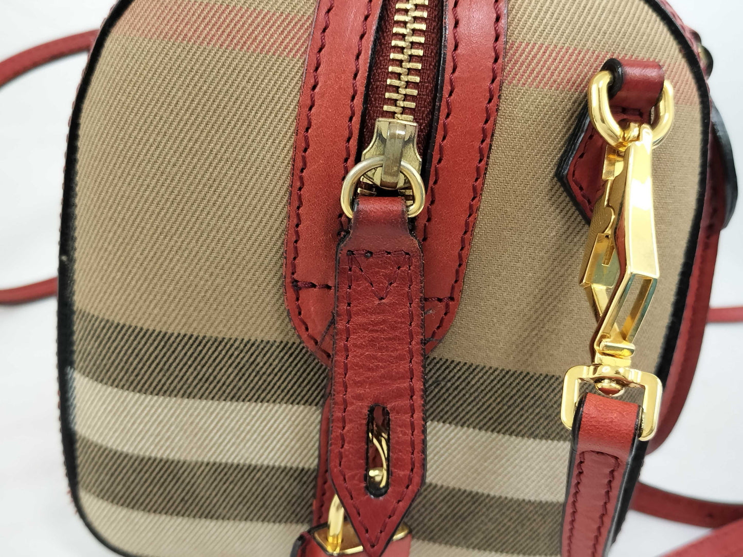 BURBERRY Nova Check 2-Way Mini Boston Bag, Christopher Bailey Period Handbag