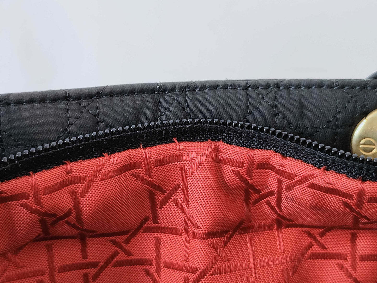 Dior Lady Dior Nylon Handbag with GD Hardware