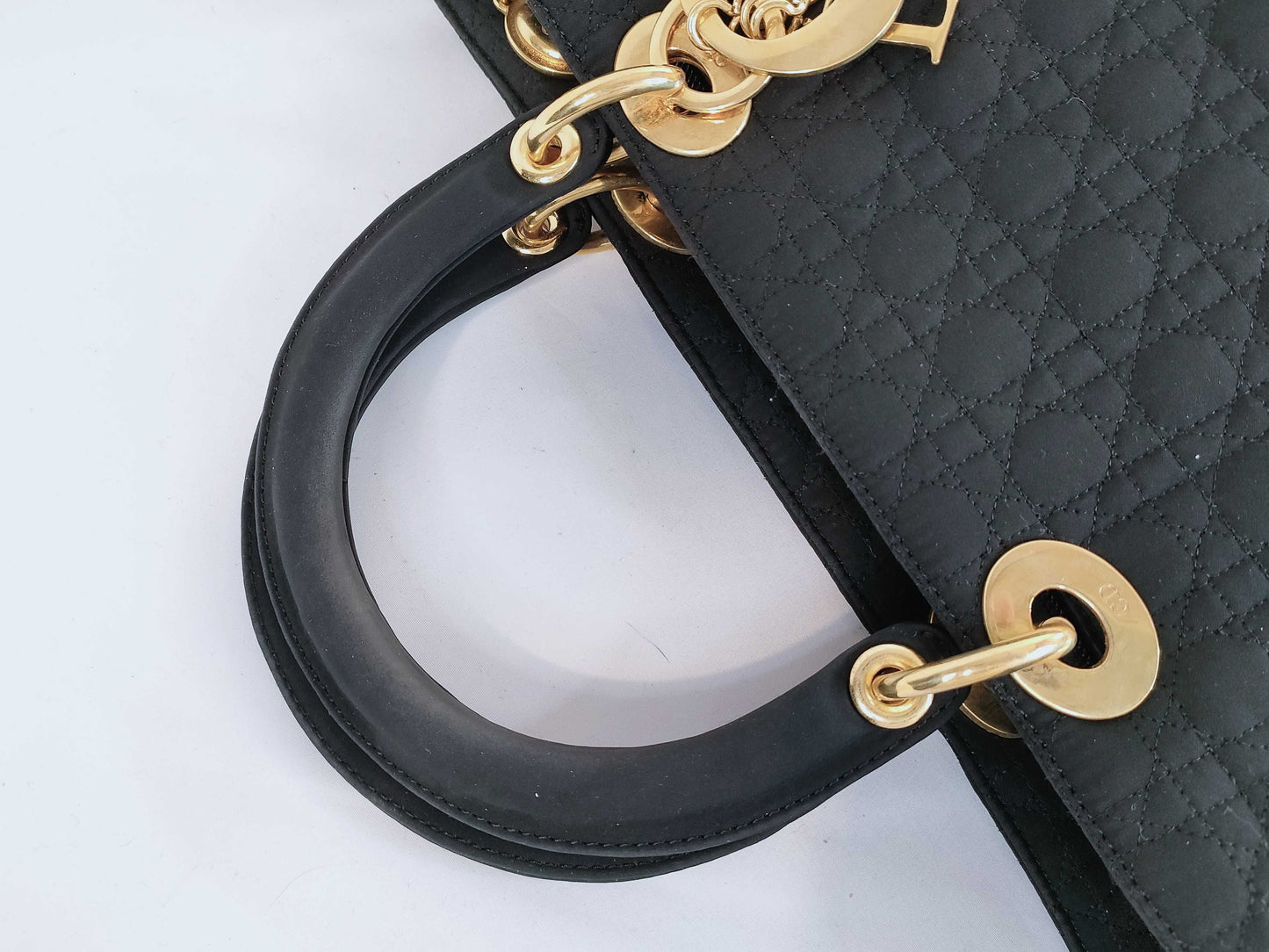 Dior Lady Dior Nylon Handbag with GD Hardware