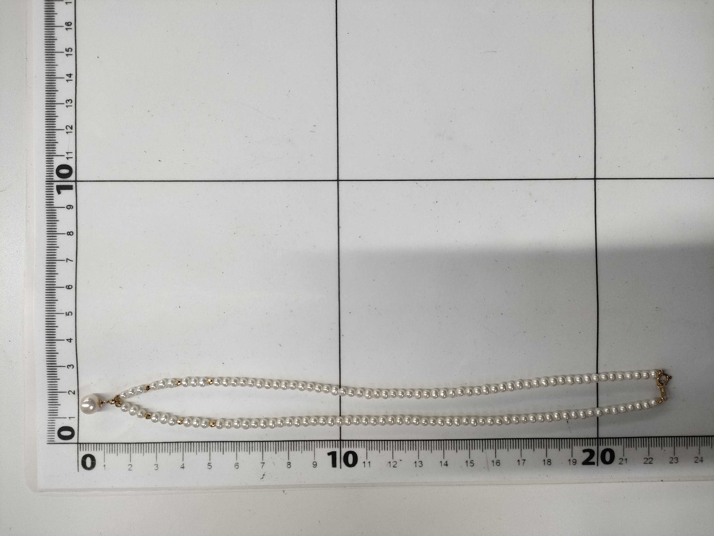 Pearl diameter: approx. 3.3mm, Akoya pearl diameter: approx. 7.0mm, K18/METAL, 7.8g, Necklace