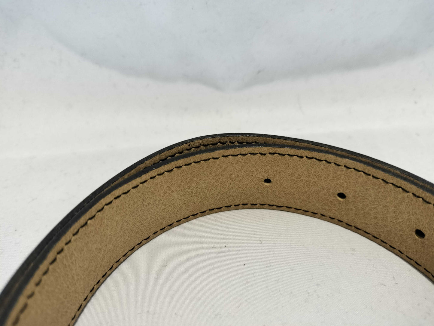 CHANEL Coco Mark Coco Mark Leather x Metal Black Belt