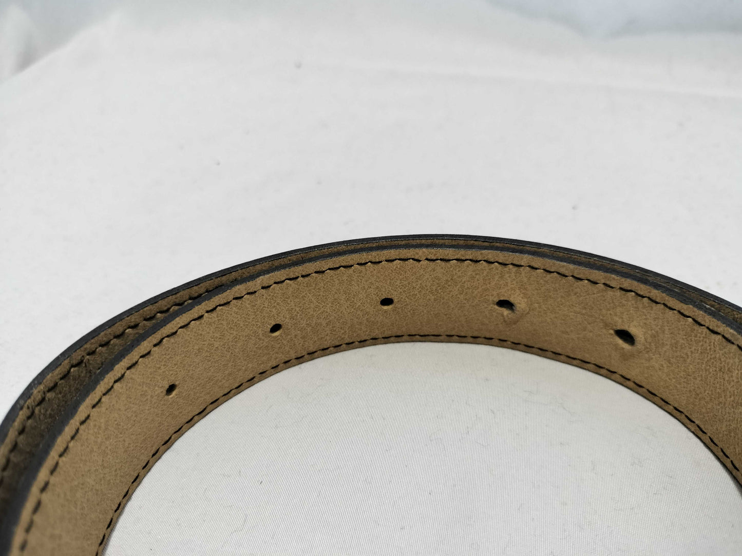 CHANEL Coco Mark Coco Mark Leather x Metal Black Belt