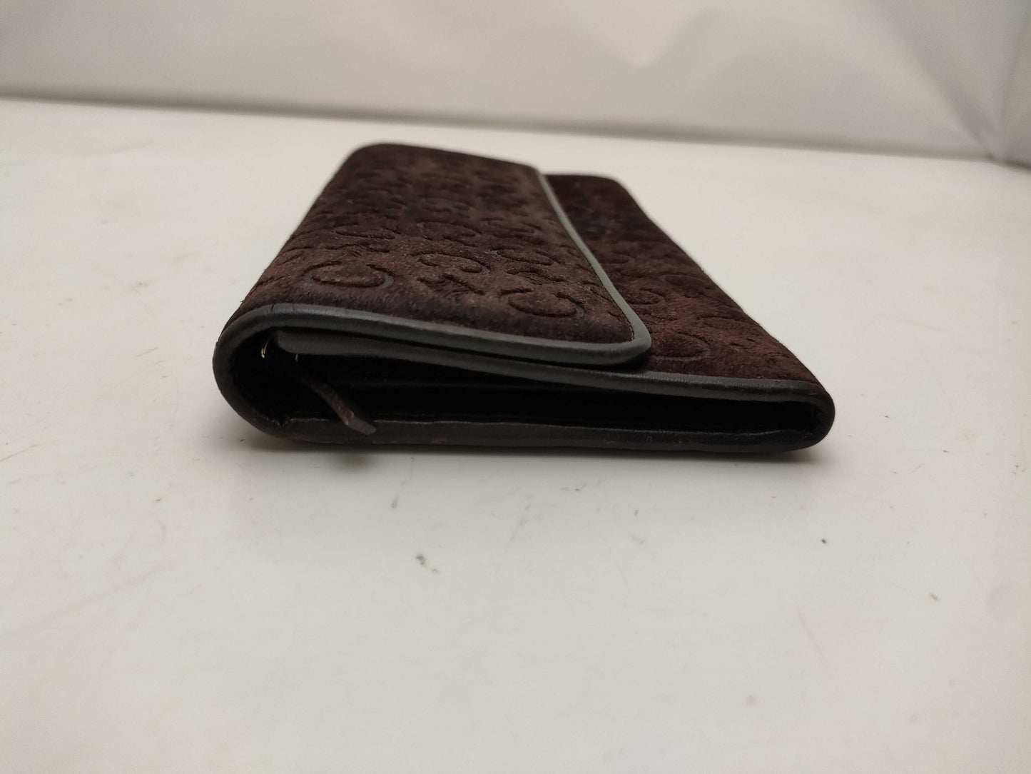 CELINE Long Wallet Suede Brown Wallet