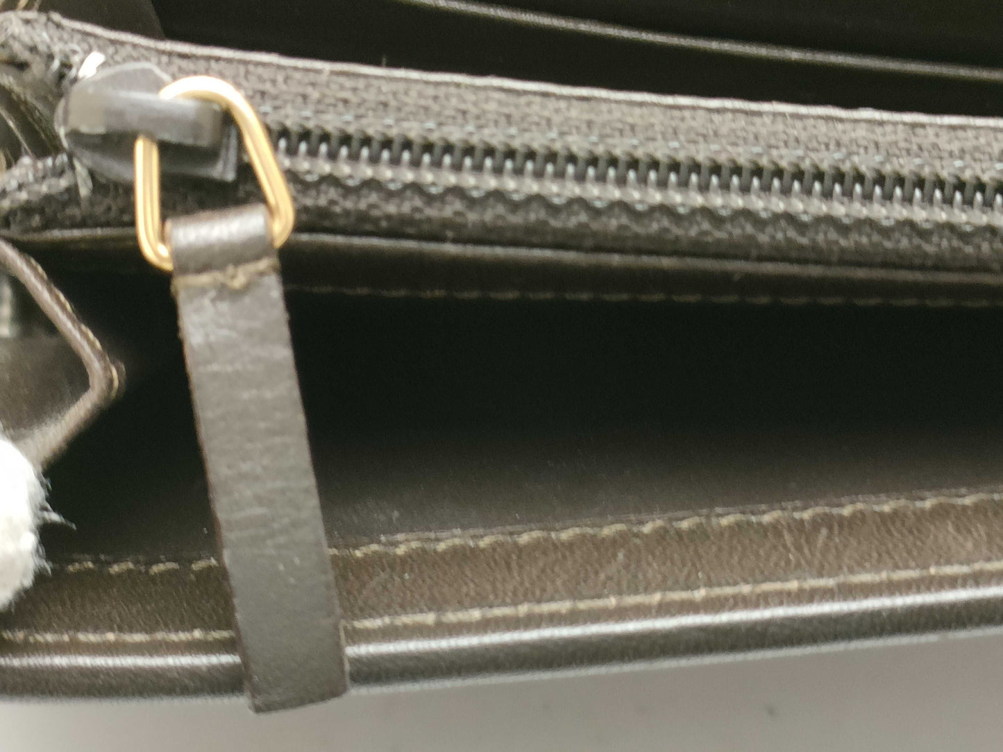 CELINE Long Wallet Suede Brown Wallet