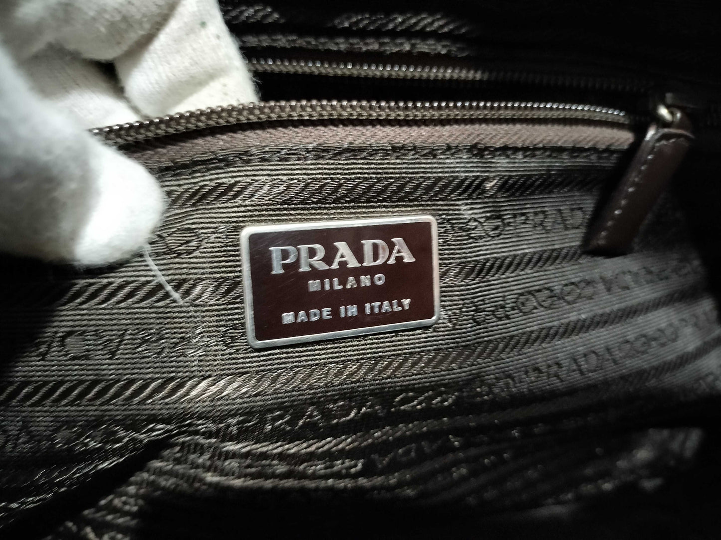PRADA Nylon Mini Boston Bag, Khaki Handbag
