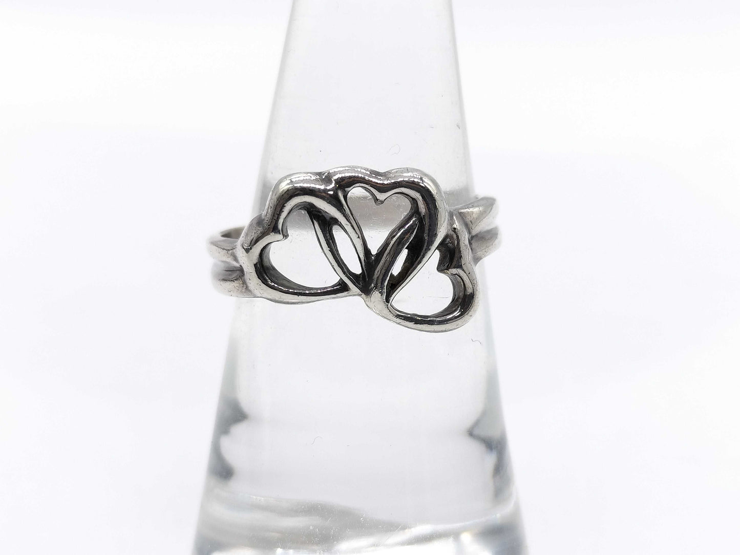Tiffany & Co. Triple Heart Ring, Sterling Silver, 3.0g