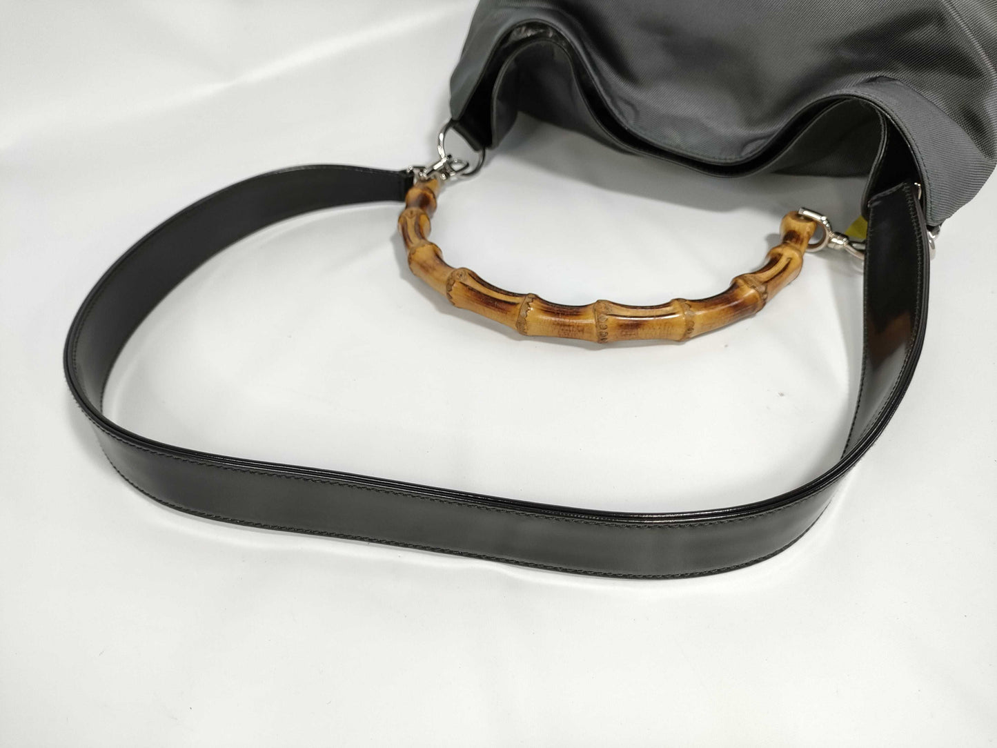GUCCI Bamboo 001 2852 Bamboo 2-way Handbag/Shoulder Bag