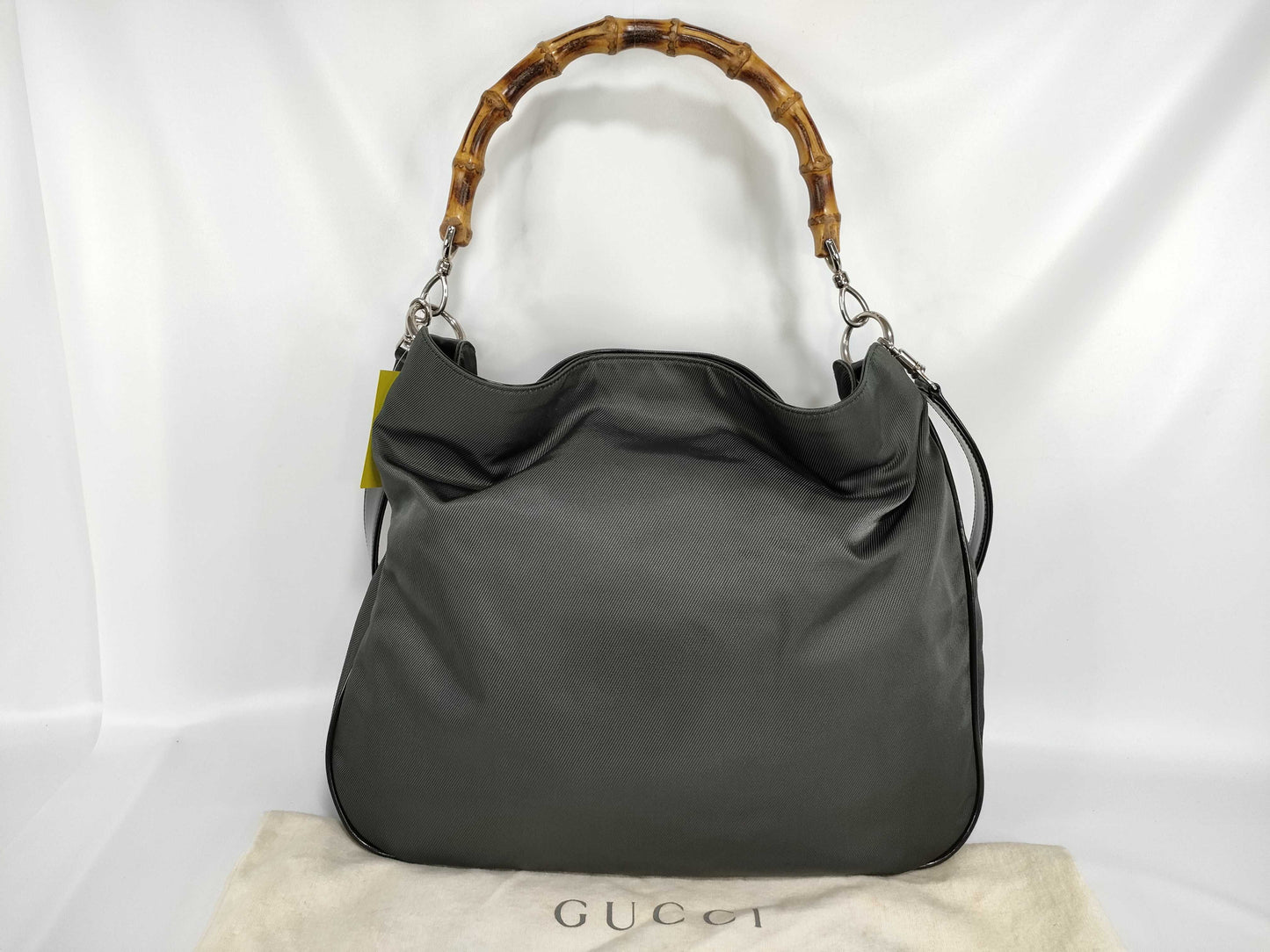 GUCCI Bamboo 001 2852 Bamboo 2-way Handbag/Shoulder Bag