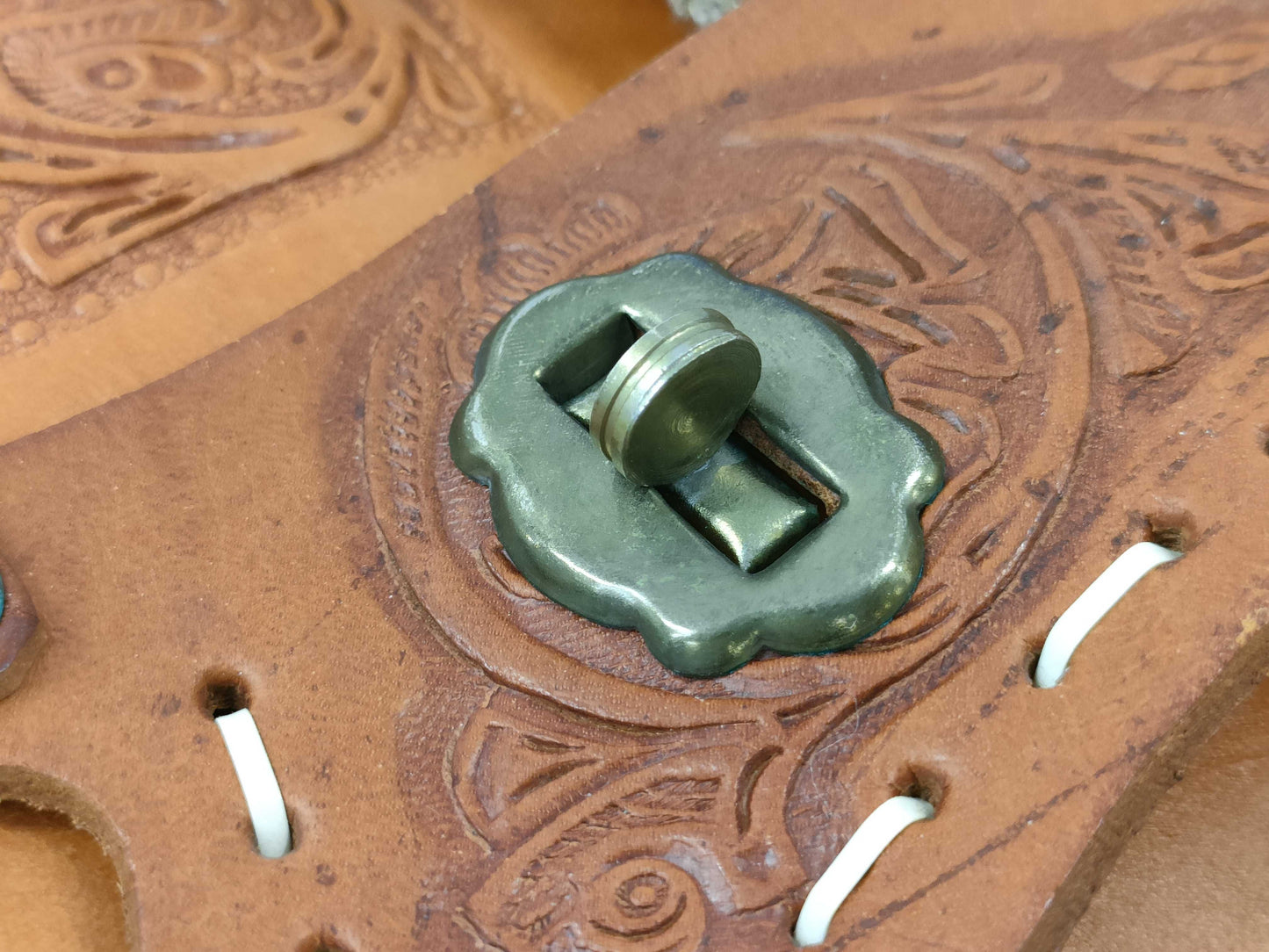 Mexican Leather Carving Shoulder Bag