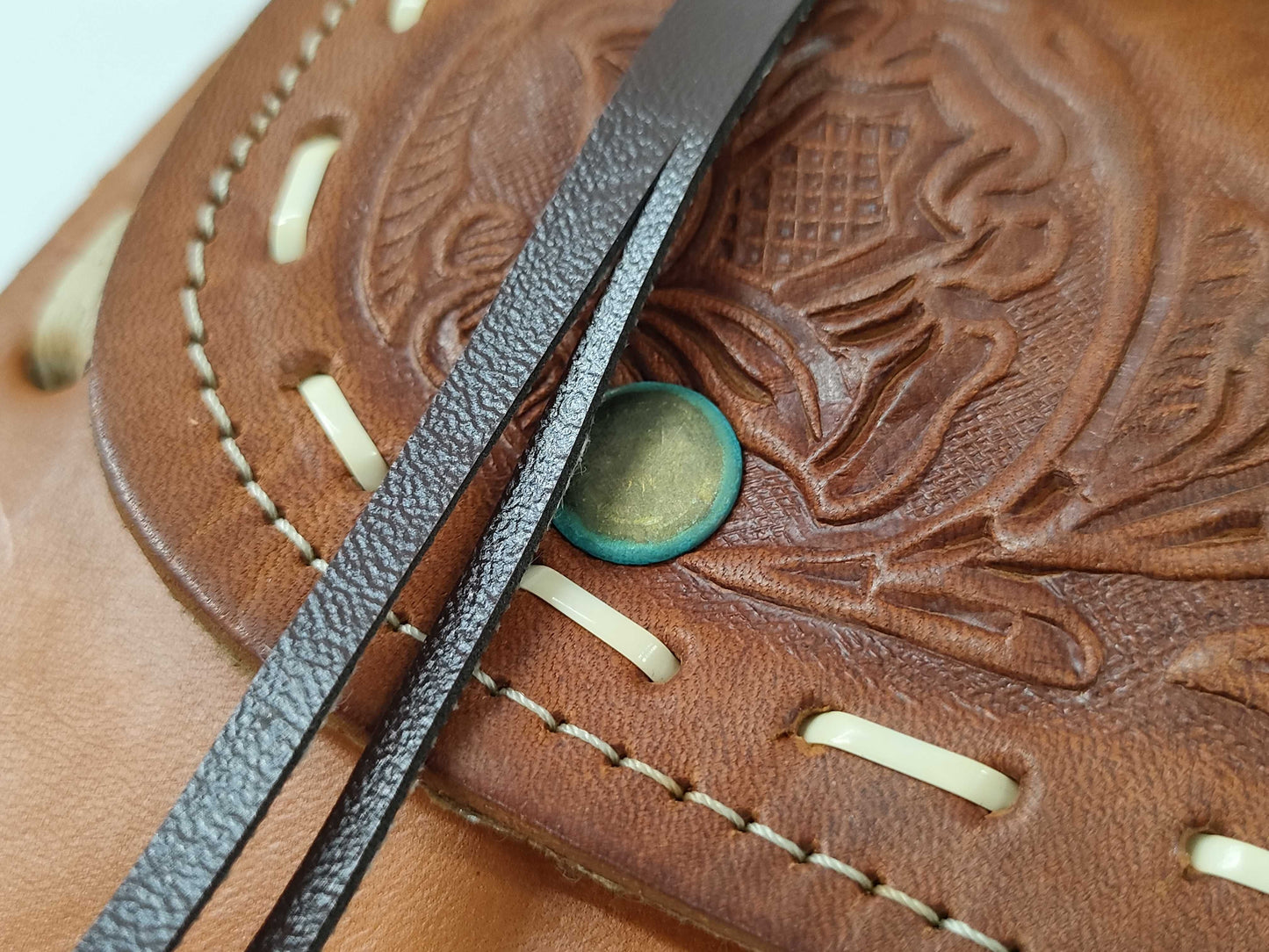 Mexican Leather Carving Shoulder Bag