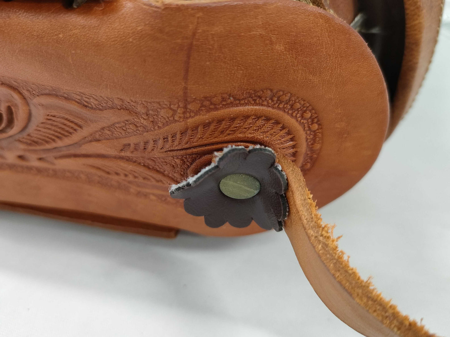 Mexican Leather Carving Shoulder Bag