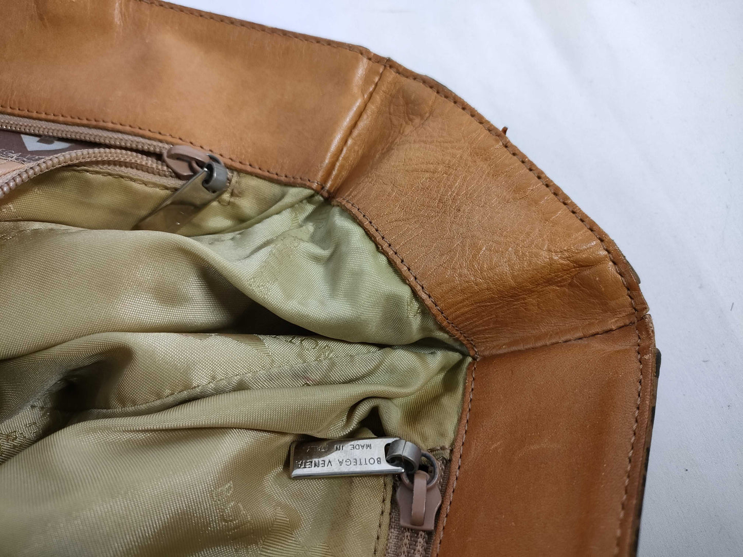 BOTTEGA VENETA Leopard Print Tote Bag in Canvas and Leather