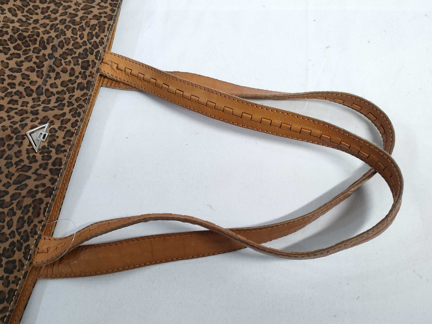BOTTEGA VENETA Leopard Print Tote Bag in Canvas and Leather