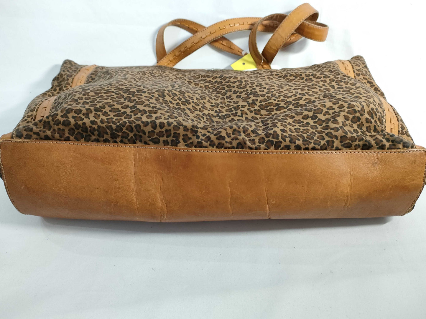 BOTTEGA VENETA Leopard Print Tote Bag in Canvas and Leather