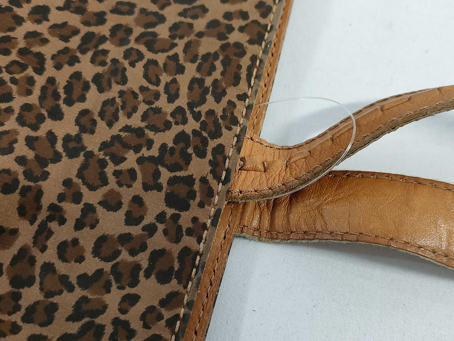 BOTTEGA VENETA Leopard Print Tote Bag in Canvas and Leather